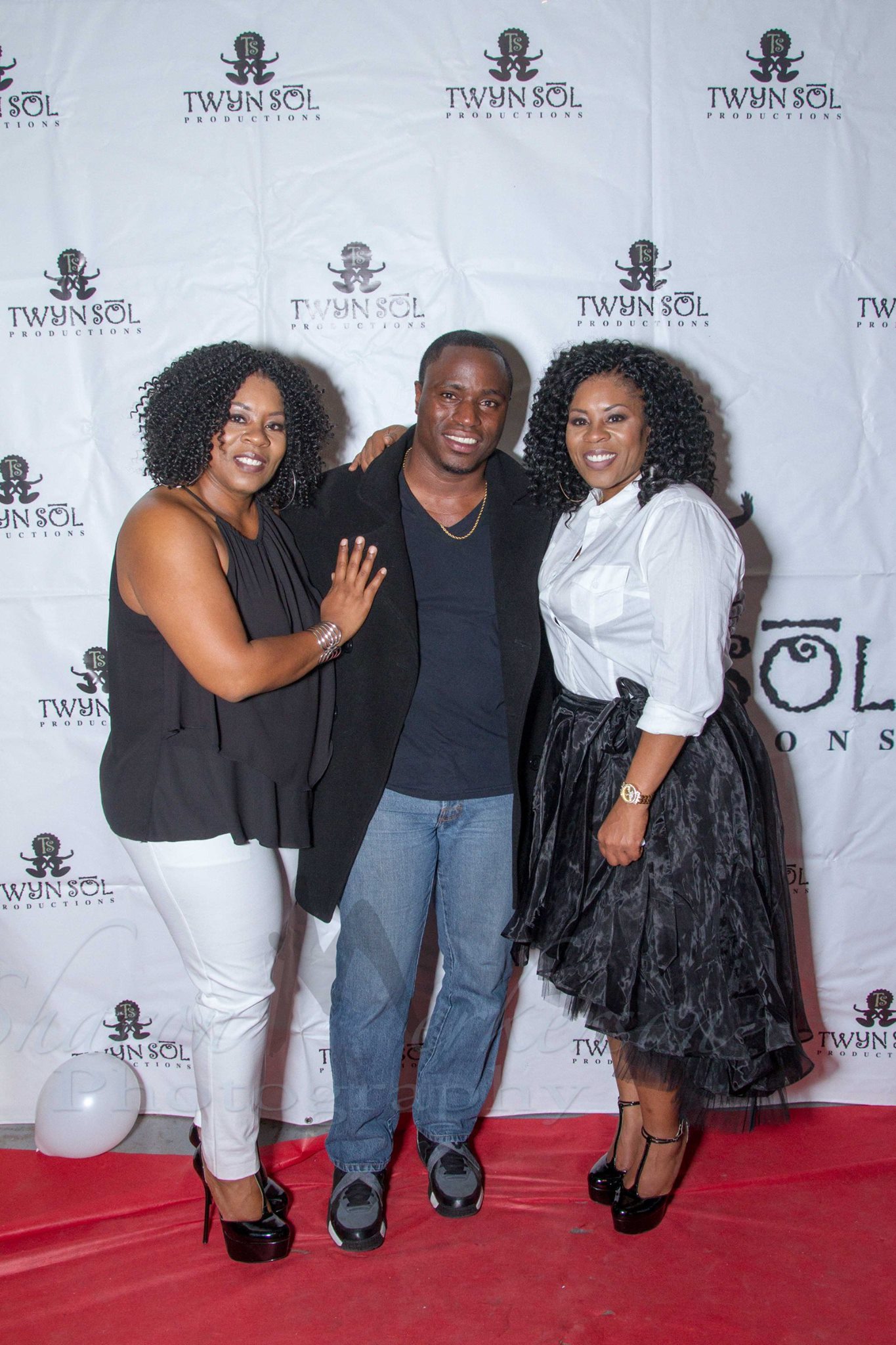 Guests posing on the Twyn Sol red carpet